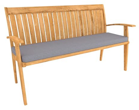 WEIZERO Maßgeschneiderte Sitzkissen für Bank 30 x 116 cm Unterseite Antirutsch Biertischgarnitur Auflagen Outdoor Indoor mit Reißverschluss für Fensterbank Outdoor Gartenbank, Hellgrau