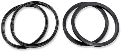 Camco Sewer Hose Replacement Gasket - Replacement Gaskets for RV Sewer Fittings to Ensure an Odor Tight Seal | Two Bayonet & Two 4-in-1 Gaskets - 4 Pack (39834) , Black