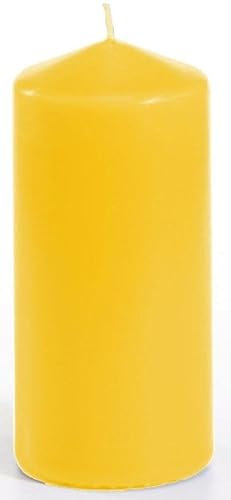 Stumpenkerze Ø 60 mm · 130 mm goldgelb. DW13589