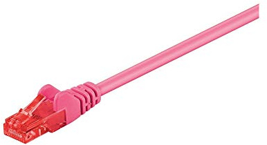Goobay 95267 CAT 6 Patchkabel, U/UTP, Magenta - CCA Kupfergemisch, , 15.00m Kabellänge