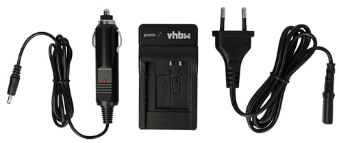 vhbw Ladegerät kompatibel mit Olympus D-780 | DZ-100, DM-3, DM-901, DM-7, DM-5 Kamera Camcorder/Akku - Ladeschale, Kfz-Adapter, Ladeanzeige, 4,2 V