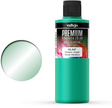 Vallejo AV Premium Color, 200ml, Pearl & Metallics Green, Model paint, VAL63047
