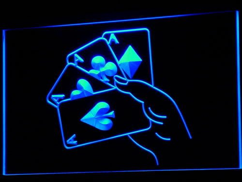 ADVPRO i705-b Poker Ace Lucky Beer Bar Neon Light Sign Barlicht Neonlicht Lichtwerbung