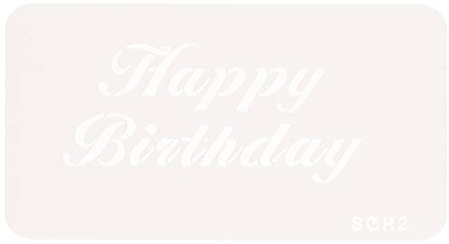 JEM Happy-Birthday-Schablone, Kunststoff, 15 x 1 x 15 cm ,weiß