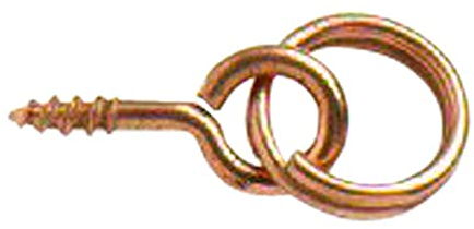 Merriway BH01967 (50 Pcs) Picture Mirror Frame Screw Ring, Copper Plated Small - Pack of 50 Pieces