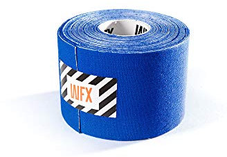 Kinesiologisches Tape, qualitätselastische Unterstützung für Sport, Freizeit, Physiotherapie und Medizin, 100% Baumwollgewebe, wasserdicht, neue Klebeformel für besseren Halt in Extremsituationen Von Physiotherapeuten empfohlen. Hochwertiger Stoff.- Länge der Rolle: 5 m., 1x Marineblau, 5cm - width (1x roll)