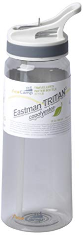 Gourde de voyage en Tritan AceCamp Bouteille plastique avec paille 350 ml, 800 ml multicolore, Grau 800 ml