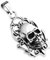 Bungsa Anhänger Totenkopf Edelstahl Silber Schädel Skull Kettenanhänger Herren (Kettenanhänger Pendant Anhänger Charm Beads Chirurgenstahl Damen Herren Schmuck)