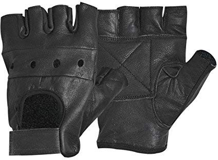 Biker Echt Leder Handschuhe Gr. S - XXL BESTER PREIS (L)