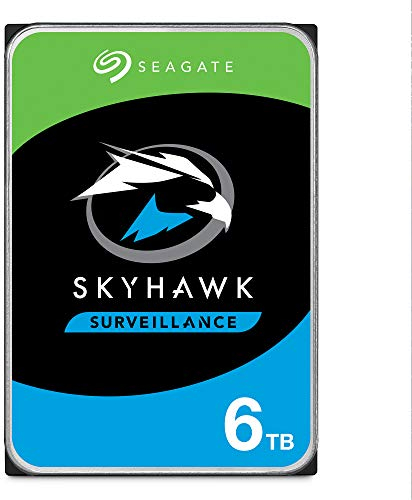 Seagate SkyHawk 6TB interne Festplatte HDD, für Videoaufnahme mit bis zu 64 Kameras, 3.5 Zoll, 256 MB Cache, SATA 6GB/s, silber, bulk, inkl. 3 Jahre Rescue Service, Modellnr.: ST6000VX0023