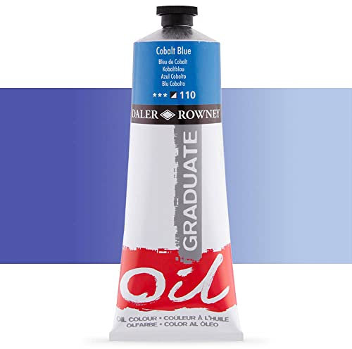 Daler-Rowney Graduate Oil Paint, Aluminium Tube, 6.76oz - 200 ml, Cobalt Blue
