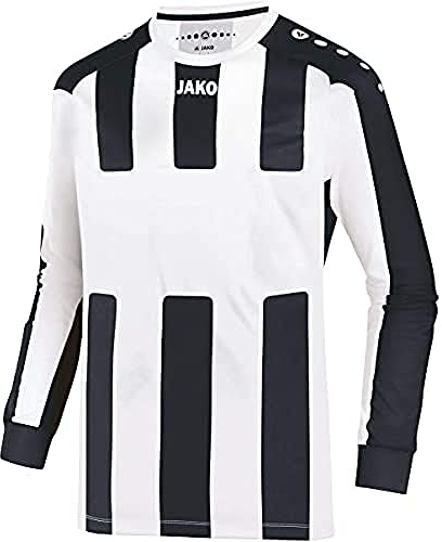 JAKO Kinder Fußballtrikots LA Trikot Milan, Weiß/Schwarz, 164, 4343
