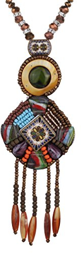 YAZILIND Kreative Weinlese-Lange Boho Statement Perlen Quaste Halskette Trendy böhmische für Frauen Accessoires Schmuck