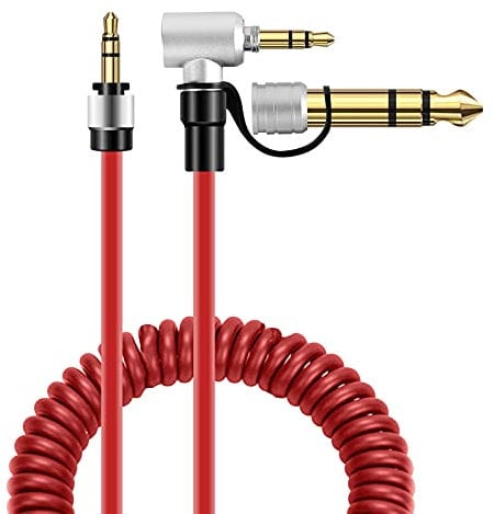 Inovat Replacement Red Aux Auxiliary Pro and Detox Edition Cable Wire Cord for Monster Solo Beats Studio Headphones By Dr Dre Solo Studio Solohd Headphones Cable
