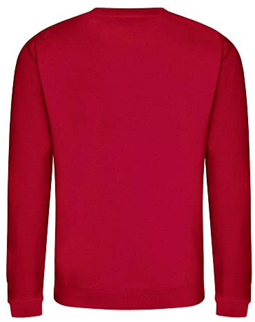 AWDis Men's Sweat Sweatshirt, Red (Red Hot Red Chilli), Medium