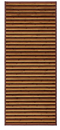Lola Home Alfombra para salón de bambú (75 x 175 cm, Rayas Marron)