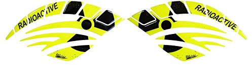 BIKE-label Tankpad Kniepad Radioaktiv Neon Gelb kompatibel für Honda 800064