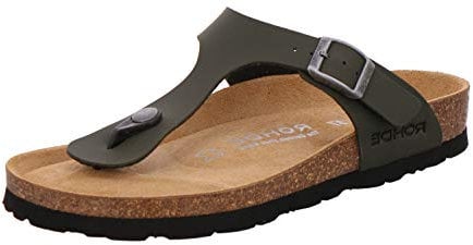 Rohde 5628 Alba Damen Zehentrenner Pantoletten Clogs Weite G grün, Größe:39 EU, Farbe:Grün