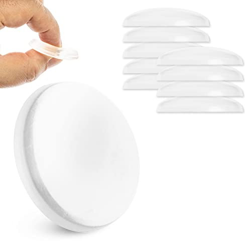 Tope de puerta para paredes, 8 x Ø 40 mm, Almohadillas amortiguadoras autoadhesivas en transparente, Sujeción extra fuerte con adhesivo especial, Protector de pared de puertas, Topes para puertas