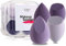 DUAIU Make-up-Schwamm-Set, 4 Stück, Beauty-Mixer, Foundation-Schwämme, 4 Farben, latexfrei, mit 1 Schwammhalter (Morandi Purple)
