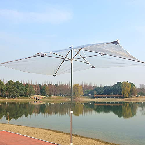JLXJ Sonnenschirm 2 M / 6,5 Fuß Quadrat Sonnenschirm für Outdoor/Garten/Pool, Transparentes PVC wasserdichte Veranda Sonnenschirm