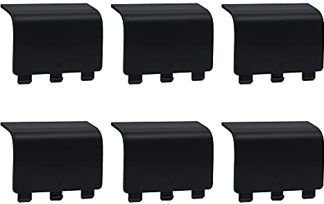 Mcbazel 6 Stück Ersatz Batterieabdeckung für Xbox Serie S/X Controller (Nicht für Xbox One/Elite 1&2 Controller) - Schwarz
