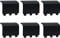 Mcbazel 6 Stück Ersatz Batterieabdeckung für Xbox Serie S/X Controller (Nicht für Xbox One/Elite 1&2 Controller) - Schwarz