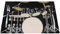 Jazz Drum PVC Platzsets für Küche Esstisch Sets, 4 Stück 30 x 45 cm gewebte Tellermatten.