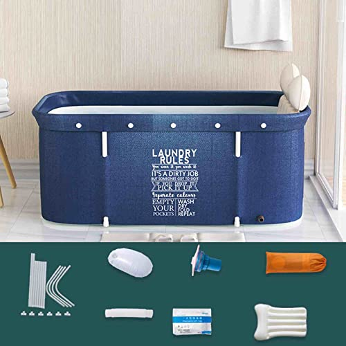 HH-CC Große Faltbare Badewanne, tragbare Badewanne für Erwachsene, freistehende Whirlpool-Badewanne, hält die Temperatur, geeignet für Zwei Personen, zusammenklappbare Badewanne, Erwachsenengröße,M
