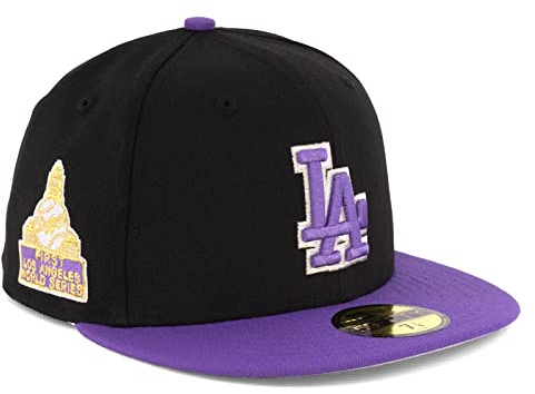 New Era Cap 59FIFTY Herren Basecap NFL NBA MLB Limited Edition (Los Angeles Dodgers Black V1, 7)