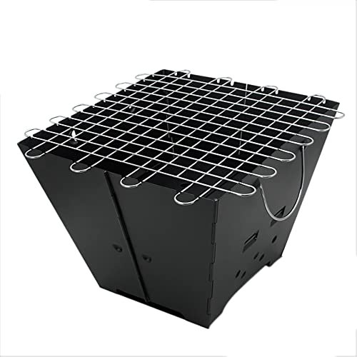 Hagsnec Barbecue all'aperto a per barbecue 2-5 persone Picnic in acciaio inossidabile pieghevole portatile