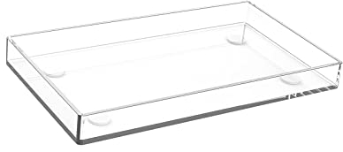 Fonowx Klares Acryl Tablett, Wassertassen Tablett, Badewannen Tablett, Transparent