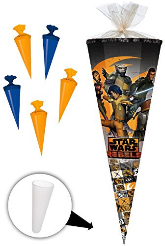 alles-meine.de GmbH komplette Füllung - Circa 200 Teile - für Set Schultüte + 5 kleine für ALLE Zuckertüten - Star Wars - Rebels/Clone Wars - eckig - für ALLE Zuckertüte ..