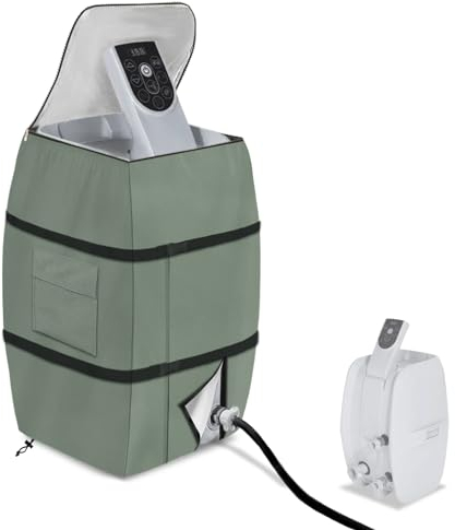 Bitubi Whirlpool-Heizungspumpenabdeckung mit Reißverschlussöffnung, wasserdicht, isoliert, für die meisten aufblasbaren Whirlpools, Spa-Heizungspumpen auf dem Markt (grün, nur Abdeckung)