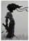 EVMILA Afro Samurai Poster Dekorative Malerei Leinwand Wandkunst Wohnzimmer Poster Schlafzimmer Malerei,Wandkunst Bilddruck Moderne Familienzimmer Dekor 20x30inch(50x75cm)