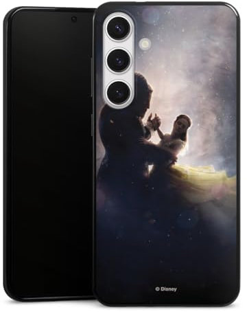 DeinDesign Slim Case extra dünn kompatibel mit Samsung Galaxy S24 + Silikon Handyhülle schwarz Hülle Die Schöne und das Biest Disney Princess Offizielles Lizenzprodukt