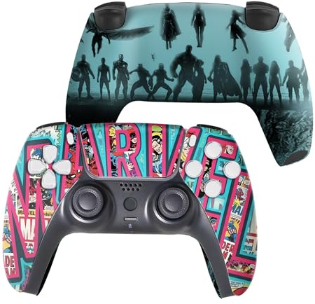 Marrvel Manette personnalisée PS-5 sans fil compatible avec la console Play-Station 5 par les contrôleurs BCB | Fièrement personnalisée aux États-Unis avec impression HYDRODIP permanente (pas