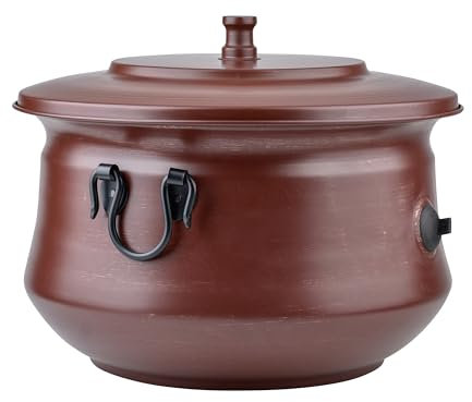 Dekorativer Gartenschlauchhalter, Aufbewahrungstopf mit Deckel