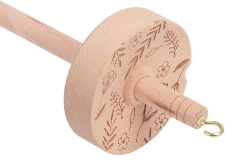 HERCHR Fallspindel-Set Zum Spinnen von Wolle, Handgeschnitztes Werkzeug, Quirl-Garn-Spinnwerkzeug aus Holz Für Anfänger, Quirl-Garn-Spinnen