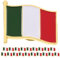 DEARMAMY 20 Stück Länderflaggen-Anstecknadel Italien-Flagge Anstecknadel Internationale Reise-Brosche Metall-Souvenir-Anstecknadel Für Hut Kleidung Rucksack