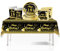 41Pcs Black Gold Happy 18th Birthday Party Tableware Plastic Table Cloth,7inch Paper Plates,Cups,Napkins for Boys Girl Birthday Table Decorations Disposable Party Tableware Set for 18th Birthday Party