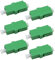 6 Stück Glasfaser Adapter Buchse LWL Kupplung (LC/A,PC) Female Simplex Monomode für Monomode-Kabel Plug and Play-Lösung für schnelle Verkabelung in Netzwerken Rechenzentren und FTTH Anwendungen