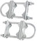 Dickly 2 Pieces Double Antenna Mast Clamp V Jaw Bracket Sturdy,Heavy Duty for Pipe Mounting Parasols Flag Pole Outside Home Antenna