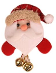 fdsmall Weihnachten Brosche Pin mit Licht Weihnachtsdekorationen Leuchtende Brosche Cartoon Brosche Weihnachten Glühbirne Leuchtende Elch Glocke Abzeichen blinkende Brosche (01)