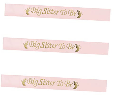 COLLBATH 3er Satz Satinband Schärpen Für Babyparty Deko Mit Buchstaben Und Fußabdruck Design