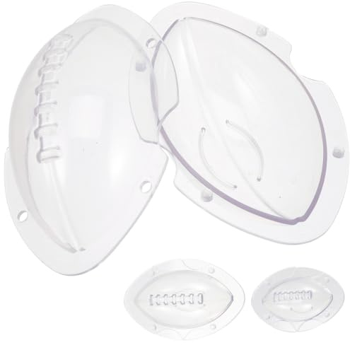 Ciieeo 3pcs Rugby Ball Shaped Cake Tin Rugby Cake Moulds for Baking Fondant Chocolate Sturdy Easy to Use