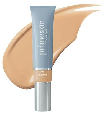 Primeskin CC+ Creme - Liquid Foundation 1,8 FL OZ/30 ml, Leichte natürliche Abdeckung für ältere Frauen (04#)