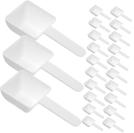 UKCOCO 40 Medidoras para Detergente en Polvo Blanco, Medición Precisa y Uso Versátil, Ideales para Lavadoras y Hogar