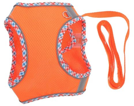 UKCOCO 1 Set Haustier Tragetasche Welpenleine Hunde Zuggeschirr Dackel Für Chihuahua Welpen Fellpflege Kleines Haustier Zubehör Tragbare Hundeweste Haustier Hundezubehör Orange