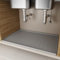 Alfombrilla gruesa para debajo del fregadero, bandeja de silicona impermeable, protector reforzado para armarios de baño y cocina, gris (86 x 56 x 2,5 cm)
